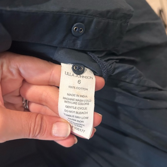 Ulla Johnson Sean tiered mini dress in midnight blue - Picture 7 of 8